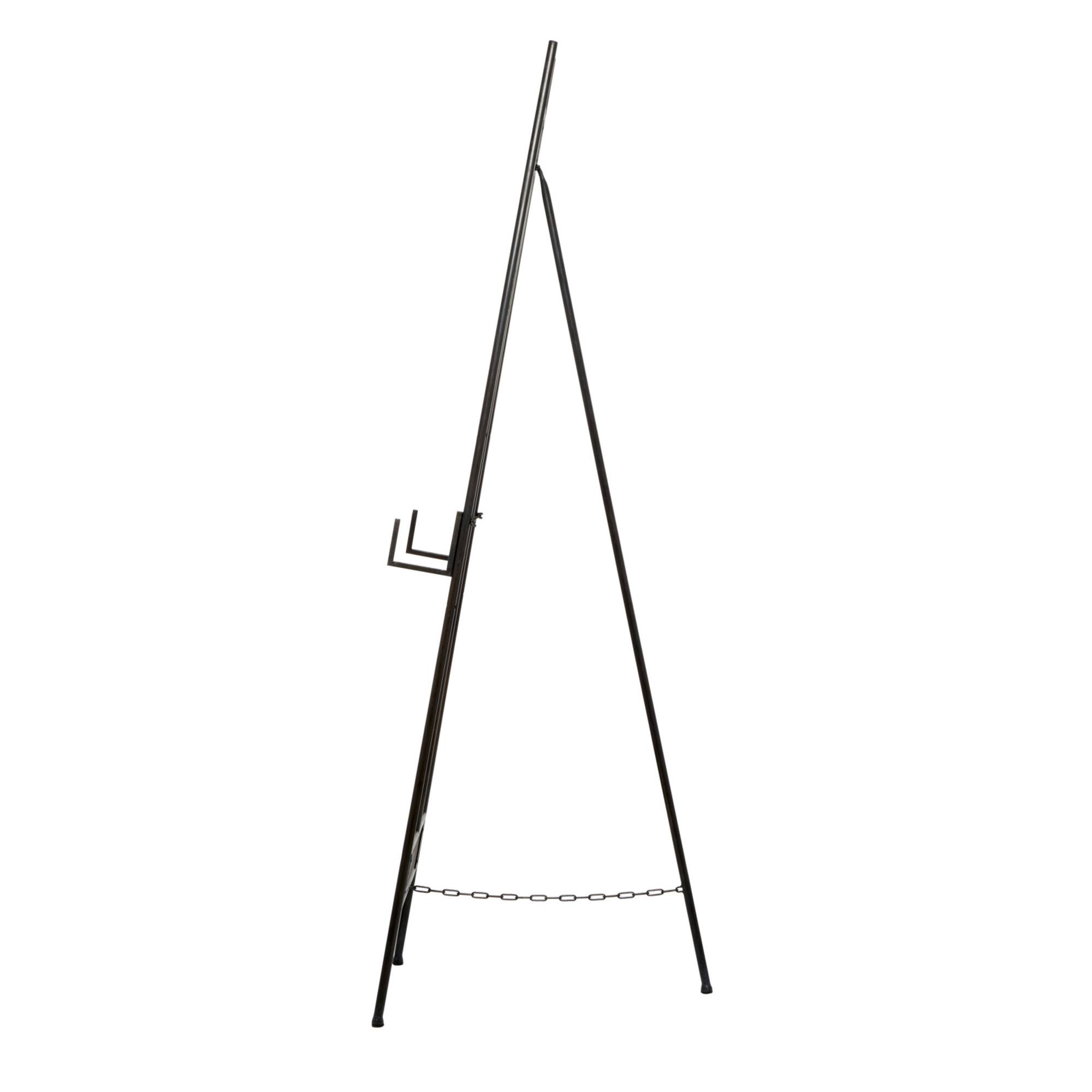 66" Black Iron Industrial Easel
